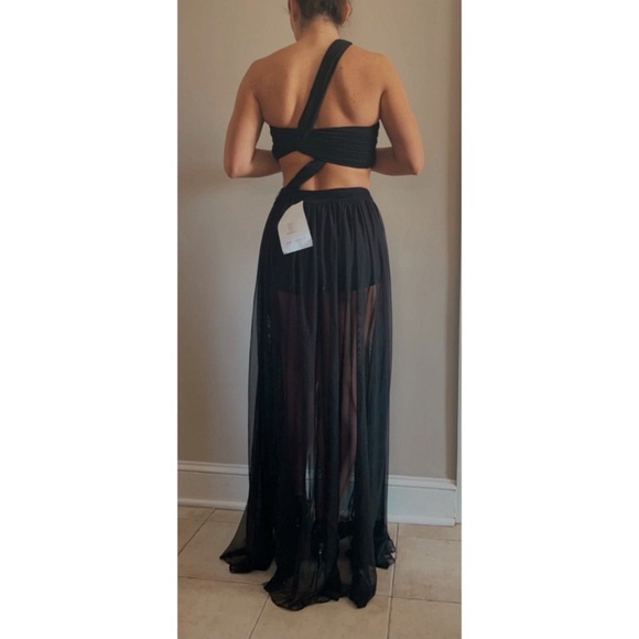 Jovani Black Evening Dress with Shorts - Picture 3 of 3